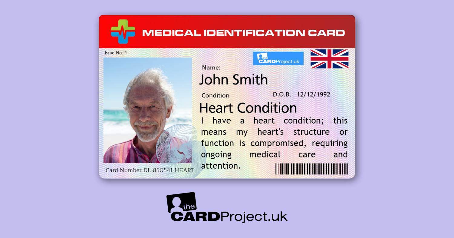 Heart Condition Premium Photo Medical Card